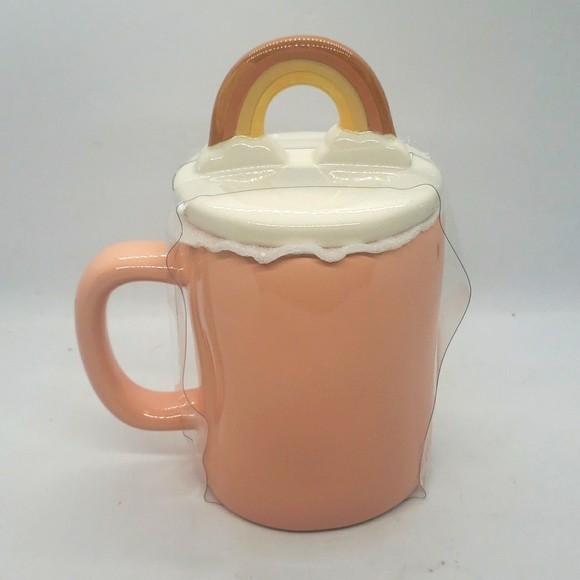 Rae Dunn Human Kind Ceramic Mug w / Rainbow Topper Lid New - Picture 4 of 6